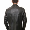 Men Black Leather Blazer | Premium Lambskin Tailored Formal Sport Coat | Luxury Two-Button Smart Casual Professional Evening Outerwear
