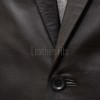 Men Black Leather Blazer | Premium Lambskin Tailored Formal Sport Coat | Luxury Two-Button Smart Casual Professional Evening Outerwear