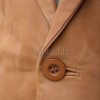 Men Tan Leather Blazer | Premium Lambskin Tailored Formal Sport Coat | Luxury Two-Button Smart Casual Business Evening Outerwear