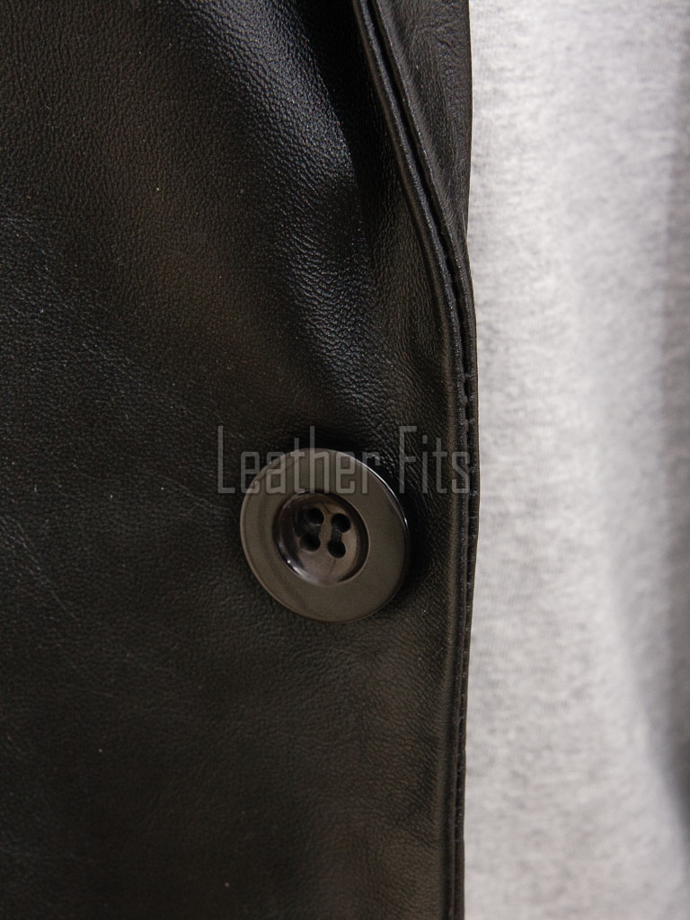 Men Black Leather Blazer | Premium Lambskin Tailored Formal Sport Coat | Luxury Two-Button Smart Casual Business Evening Outerwear