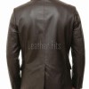 Men Dark Brown Leather Blazer | Premium Sheepskin Tailored Formal Sport Coat | Luxury Two-Button Smart Casual Business Evening Outerwear