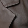 Men Dark Brown Leather Blazer | Premium Sheepskin Tailored Formal Sport Coat | Luxury Two-Button Smart Casual Business Evening Outerwear