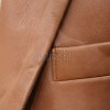 Men Cognac Tan Leather Blazer | Premium Lambskin Tailored Formal Sport Coat | Luxury Two-Button Smart Casual Business Evening Outerwear