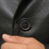 Men Black Leather Peacoat Blazer | Premium Sheepskin Tailored Double Breasted Jacket | Luxury Smart Casual Business Urban Military Outerwear