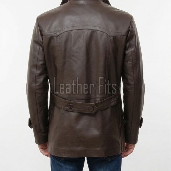 Men Genuine Leather Blazer | Premium Tailored Classic Sport Coat | Luxury Single Breasted Smart Casual Business Evening Outerwear