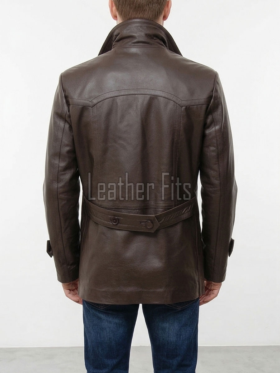 Men Genuine Leather Blazer | Premium Tailored Classic Sport Coat | Luxury Single Breasted Smart Casual Business Evening Outerwear
