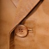 Men Tan Leather Blazer | Premium Sheepskin Tailored Single Breasted Jacket | Luxury Smart Casual Business Evening Outerwear