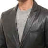 Men Dark Brown Leather Blazer | Premium Tailored Lambskin Sport Coat | Luxury Single Breasted Smart Casual Business Evening Outerwear