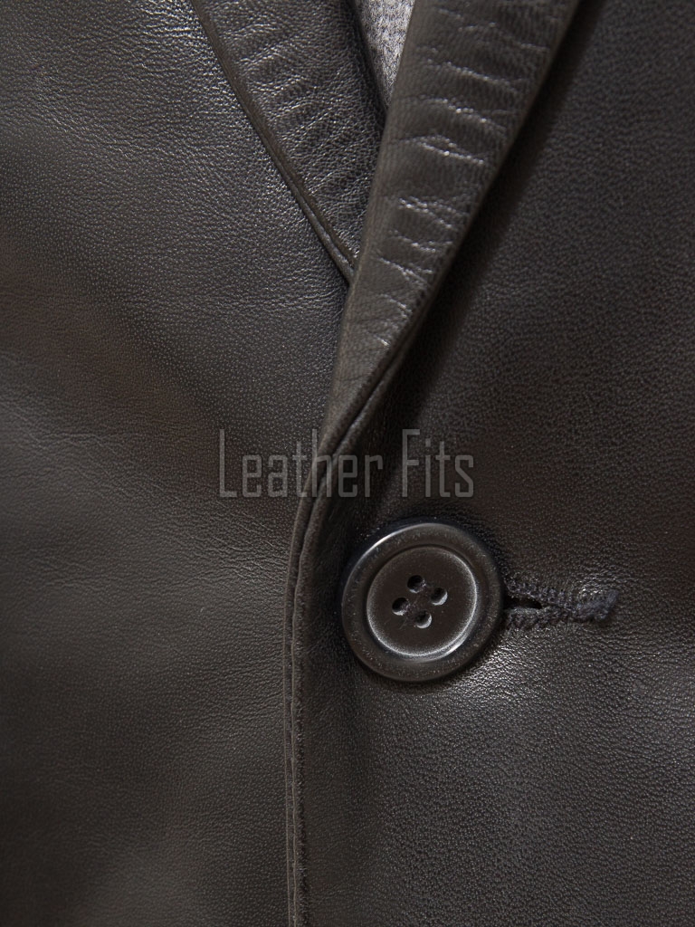 Men Dark Brown Leather Blazer | Premium Tailored Lambskin Sport Coat | Luxury Single Breasted Smart Casual Business Evening Outerwear