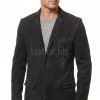 Men Black Suede Leather Blazer | Premium Goatskin Tailored Sport Coat | Luxury Single Breasted Smart Casual Business Evening Outerwear
