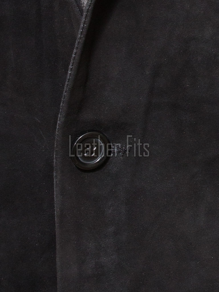 Men Black Suede Leather Blazer | Premium Goatskin Tailored Sport Coat | Luxury Single Breasted Smart Casual Business Evening Outerwear