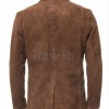 Men Brown Suede Leather Blazer | Premium Goatskin Tailored Sport Coat | Luxury Single Breasted Smart Casual Business Evening Outerwear