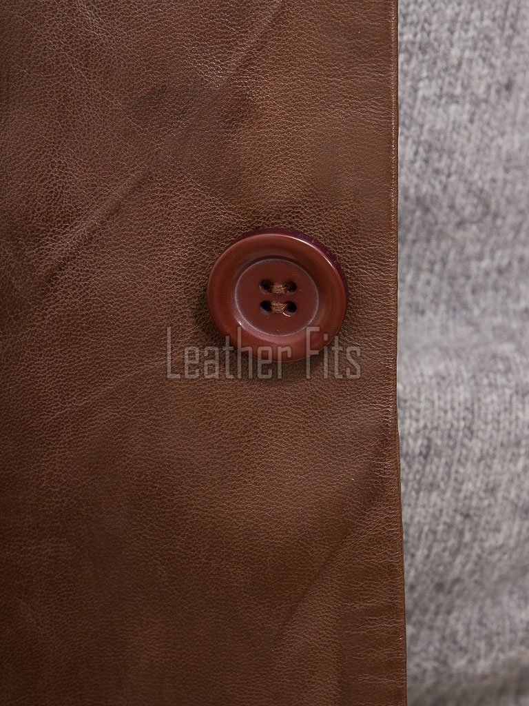 Men Brown Leather Blazer | Premium Sheepskin Tailored Sport Coat | Luxury Single Breasted Smart Casual Business Evening Outerwear