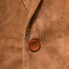 Men Tan Suede Leather Blazer | Premium Goatskin Tailored Sport Coat | Luxury Single Breasted Smart Casual Business Evening Outerwear