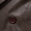 Men Dark Brown Leather Blazer Jacket | Premium Sheepskin Double Breasted Tailored Pea Coat | Luxury Business Casual Military Outerwear