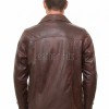 Men Oxblood Brown Leather Blazer Jacket | Premium Sheepskin Tailored Car Coat | Luxury Single Breasted Casual Business Outerwear