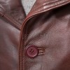 Men Oxblood Brown Leather Blazer Jacket | Premium Sheepskin Tailored Car Coat | Luxury Single Breasted Casual Business Outerwear