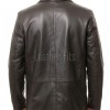 Men Dark Espresso Leather Blazer Jacket | Premium Lambskin Tailored Car Coat | Luxury Single Breasted Casual Business Outerwear