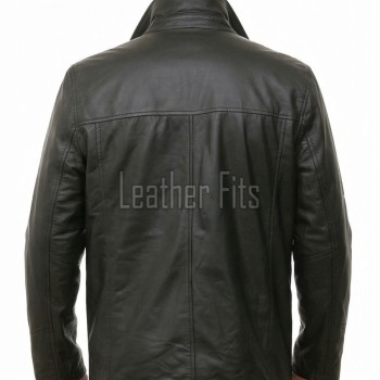 Men Black Leather Blazer Jacket | Premium Lambskin Tailored Car Coat | Luxury Single Breasted Casual Business Outerwear