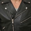 Men Black Premium Genuine Leather Biker Jacket - Classic Cross Zip Slim Fit Real Cowhide Motorcycle Belted Outerwear for Men