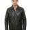 Men Black Premium Genuine Leather Jacket - Classic Shirt Collar Slim Fit Real Sheepskin Central Zip Casual Minimalist Outerwear for Men