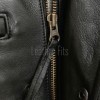 Men Black Premium Genuine Leather Cargo Jacket - Military Stand Collar Slim Fit Real Sheepskin Multi Pocket Casual Outerwear for Men