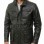 Men Black Premium Genuine Leather Cargo Jacket - Military Stand Collar Slim Fit Real Sheepskin Multi Pocket Casual Outerwear for Men
