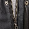 Men Black Premium Genuine Leather Bomber Jacket - Rib Knit Trim Slim Fit Real Sheepskin Central Zip Multi Pocket Casual Outerwear for Men