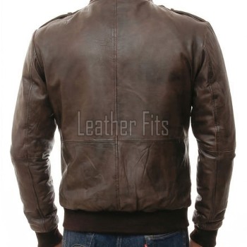 Men Tan Brown Premium Genuine Leather Jacket - Quilted Shoulder Slim Fit Real Sheepskin Asymmetrical Cross Zip Moto Outerwear for Men
