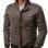 Men Tan Brown Premium Genuine Leather Jacket - Quilted Shoulder Slim Fit Real Sheepskin Asymmetrical Cross Zip Moto Outerwear for Men