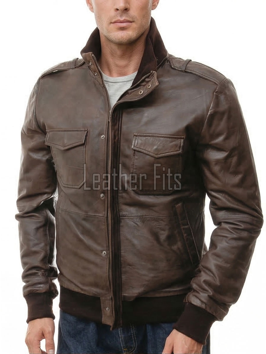 Men Tan Brown Premium Genuine Leather Jacket - Quilted Shoulder Slim Fit Real Sheepskin Asymmetrical Cross Zip Moto Outerwear for Men