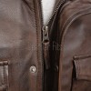 Men Tan Brown Premium Genuine Leather Jacket - Quilted Shoulder Slim Fit Real Sheepskin Asymmetrical Cross Zip Moto Outerwear for Men