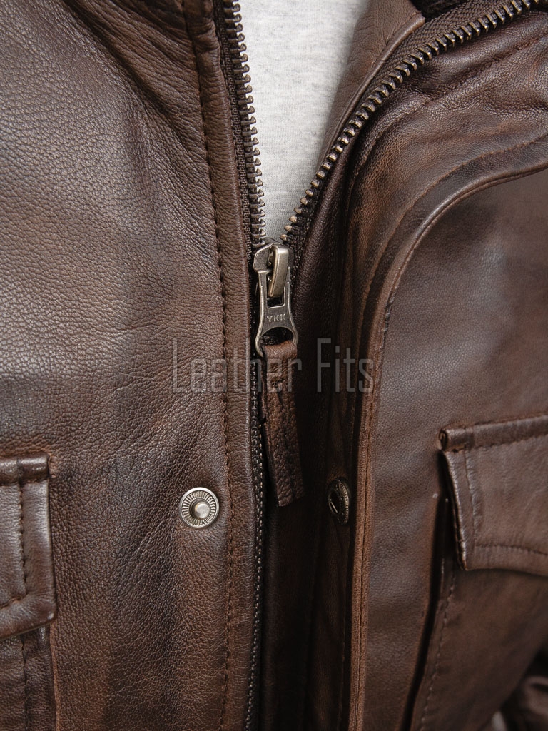 Men Tan Brown Premium Genuine Leather Jacket - Quilted Shoulder Slim Fit Real Sheepskin Asymmetrical Cross Zip Moto Outerwear for Men