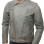 Men Grey Premium Genuine Leather Biker Jacket - Quilted Shoulder Slim Fit Real Sheepskin Asymmetrical Cross Zip Moto Outerwear for Men