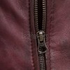 Men Maroon Premium Genuine Leather Biker Jacket - Quilted Shoulder Slim Fit Real Sheepskin Asymmetrical Cross Zip Moto Outerwear for Men