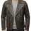 Men Vintage Brown Premium Genuine Leather Biker Jacket - Quilted Shoulder Slim Fit Real Sheepskin Asymmetrical Cross Zip Moto Outerwear Men