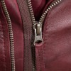 Men Burgundy Premium Genuine Leather Biker Jacket - Asymmetric Zip Quilted Shoulder Real Sheepskin Slim Fit Maroon Moto Outerwear Men