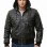 Men Black Premium Genuine Leather Jacket - Detachable Hood Slim Fit Real Sheepskin Casual Central Zip Ribbed Bomber Coat Outerwear Men