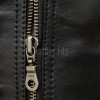 Men Black Premium Genuine Leather Jacket - Detachable Hood Slim Fit Real Sheepskin Casual Central Zip Ribbed Bomber Coat Outerwear Men