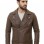 Men Brown Premium Genuine Leather Biker Jacket - Asymmetrical Cross Zip Quilted Shoulder Real Sheepskin Slim Fit Cafe Racer Moto Coat Men