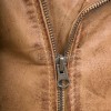 Men Tan Premium Genuine Vintage Leather Quilted Asymmetrical Biker Jacket
