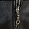 Men Black Premium Genuine Leather Bomber Jacket - Classic Rib Knit Baseball Collar Real Sheepskin Slim Fit Casual Smart Sleek Coat Men