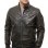Men Black Premium Genuine Leather Bomber Jacket - Utility Flight Sleeve Pocket Low Band Stand Collar Sleek Premium Real Sheepskin Coat Men