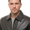 Men Black Premium Genuine Leather Jacket - Classic Shirt Collar Bomber Real Sheepskin Casual Flight Outerwear Elegant Minimalist Coat Men