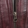Men Maroon Distressed Premium Genuine Leather Jacket - Vintage Biker Moto Cafe Racer Multi-Pocket Snap Tab Collar Real Sheepskin Coat Men