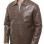 Men Brown Classic Genuine Leather Jacket - Timeless Shirt Collar Harrington Cafe Racer Casual Premium Smooth Lambskin Outerwear Coat Men