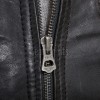 Men Black Quilted Genuine Leather Jacket - Vintage Cafe Racer Biker Moto Multi-Pocket Tan Striped Premium Sheepskin Outerwear Coat Men