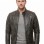Men Distressed Dark Brown Leather Jacket - Vintage Quilted Cafe Racer Moto Biker Premium Real Sheepskin Slim Fit Zipper Coat Men