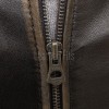 Men Vintage Brown Premium Genuine Leather Racer Jacket - Mandarin Snap Collar Slim Fit Real Sheepskin Distressed Dark Moto Outerwear Men