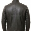 Men Black Leather Jacket - Vintage Cafe Racer Moto Biker Premium Real Sheepskin Padded Shoulder Slim Fit Zip Coat Men Sleek Outerwear